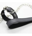 Cockring Ajustable avec Laisse cuir et métal