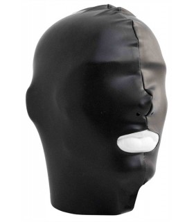 Masque Bondage Soumission - Cagoule bouche ouverte