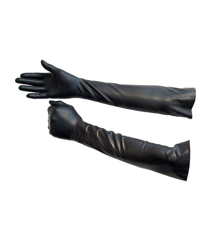 Gants noir en caoutchouc