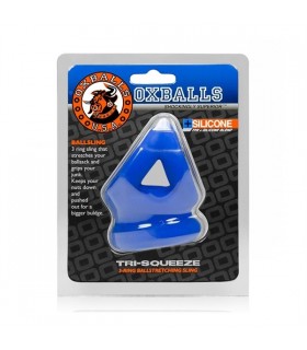Oxballs Cockring Tri-Squeeze bleu