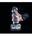 Dildo géant méga spirale transparent