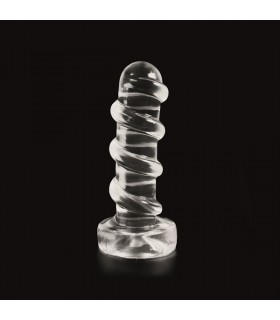 Dildo géant méga spirale transparent