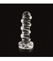 Dildo géant méga spirale transparent