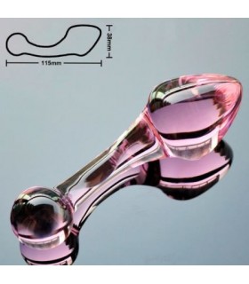 Plug Prostatique Verre Rose 3,5cm