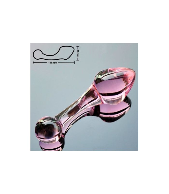 Plug Prostatique Verre Rose 3,5cm