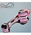 Plug Prostatique Verre Rose 3,5cm