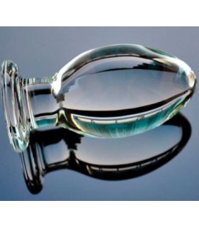 Plug Anal XXL Verre Ovale 6,5cm