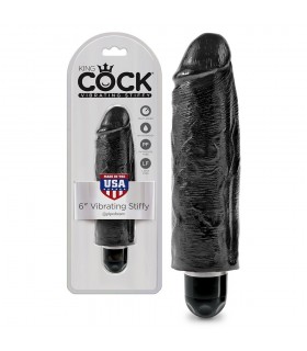 Vibromasseur Anal King Cock Black Stiffy 18x4,2cm - sextoy gay - gode vibrant