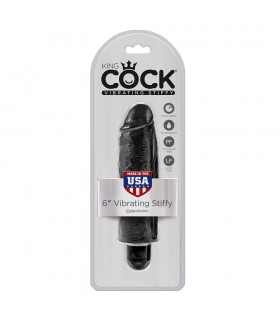 Vibromasseur Anal King Cock Black Stiffy 18x4,2cm - sextoy gay - gode vibrant