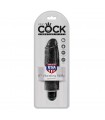 Vibromasseur Anal King Cock Black Stiffy 18x4,2cm - sextoy gay - gode vibrant