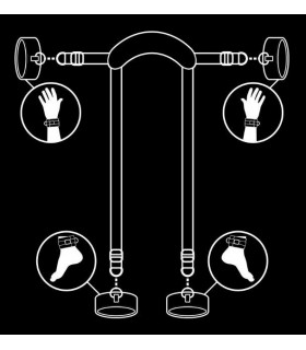 Kit de soumission avec menottes poignets et chevilles