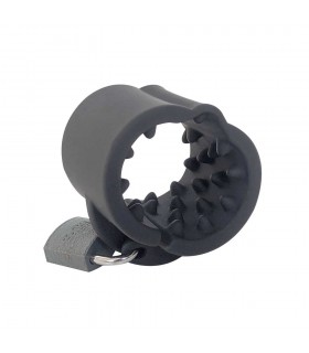 Ballstretcher Cruncher Verrouillable à Picots Silicone - sextoy homme - gay shop