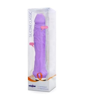 Long Gode Réaliste Vibrant Silicone Violet