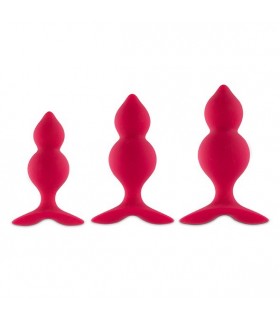 Coffret Plugs Anal Bibi Twins en Silicone