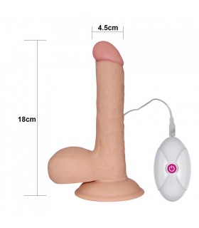 Gode Réaliste Vibrant 7,5" 18x4,5cm - gode gay large Gode Réaliste Vibrant 7,5" 18x4,5cm - gode gay large