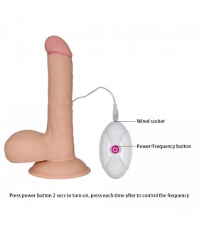 Gode Réaliste Vibrant 7,5" 18x4,5cm - gode gay large Gode Réaliste Vibrant 7,5" 18x4,5cm - gode gay large