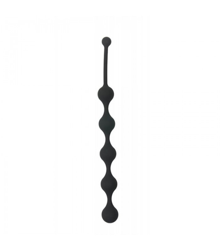 Chapelet Anal Noir 5 boules silicone - sextoy anal - gay shop