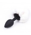 Plug Anal Queue de Lapin Silicone Noir