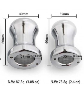 Tunnel Anal en Métal 6cm dimensions