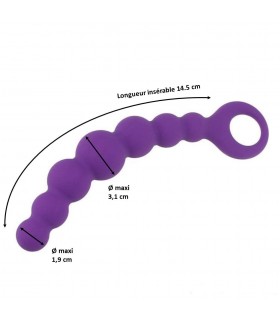 Chapelet Anal Silicone 19x3cm