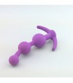 Plug Chapelet Anal Silicone Violet 13x3,2cm