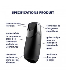 Satisfyer Masturbateur Connecté Men Vibration+ gay shop