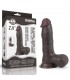 Gode Marron avec Testicules 19x4,5cm - gode gay réaliste