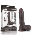 Gode Marron avec Testicules 19x4,5cm - gode gay réaliste