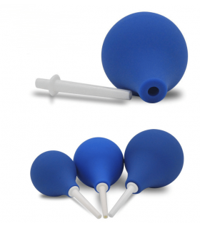 Poire de Lavement Bleu à Fine Canule
