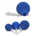 Poire de Lavement Bleu à Fine Canule