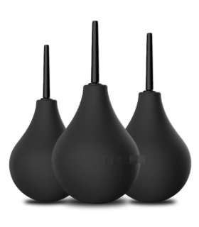 Poire de Lavement Noire Fine Canule