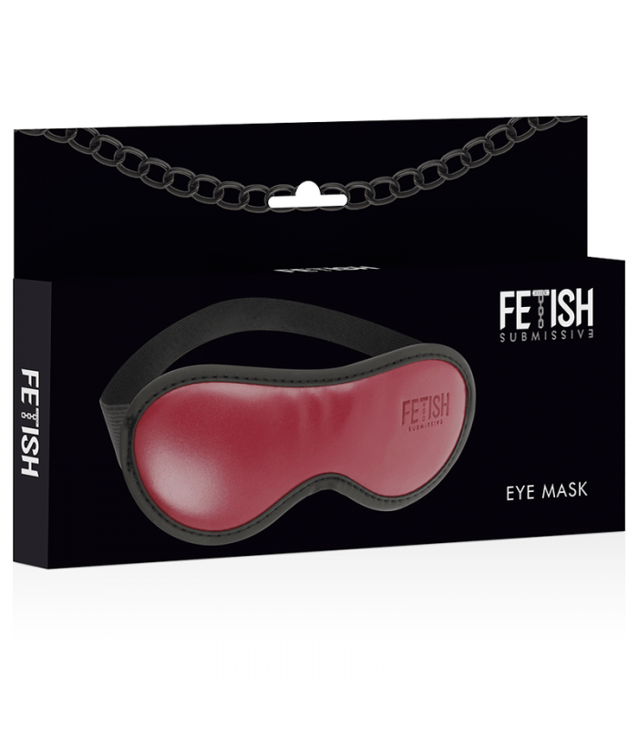 Masque BDSM Cuir Vegan Rouge