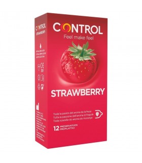 Préservatif Arôme Fraise Control x12