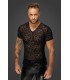 T-Shirt Transparent Flocage Léopard - Noir Handmade - Vestiaire Gay