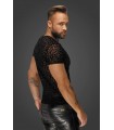T-Shirt Transparent Flocage Léopard - Noir Handmade - Vestiaire Gay