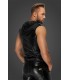 Veste Sans Manche Effet Cuir Serpent - Noir Handmade - Vestiaire Gay shop