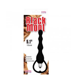 Chapelet Anal Vibrant Black Mont 12x3cm