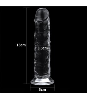 Gode Ventouse Flawless Clear 16x3,5cm - gode débutant - gay shop