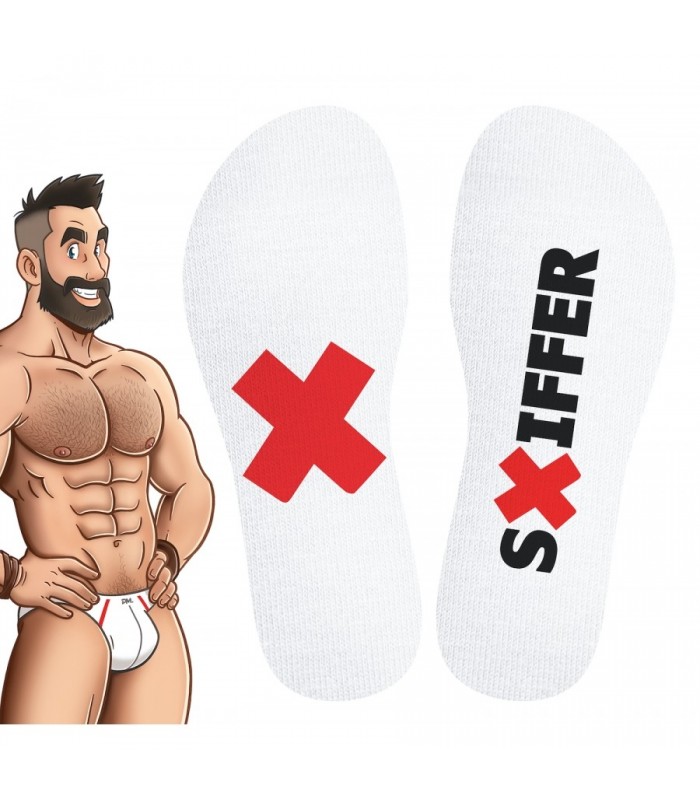 Chaussettes Blanches gay Sniffer SneakXX