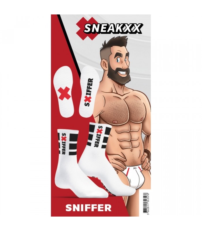 Chaussettes Blanches gay Sniffer SneakXX