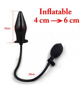 Plug Anal Gonflable Noir 6cm