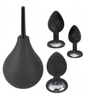 Coffret Plug Anal et Douche Black Velvets
