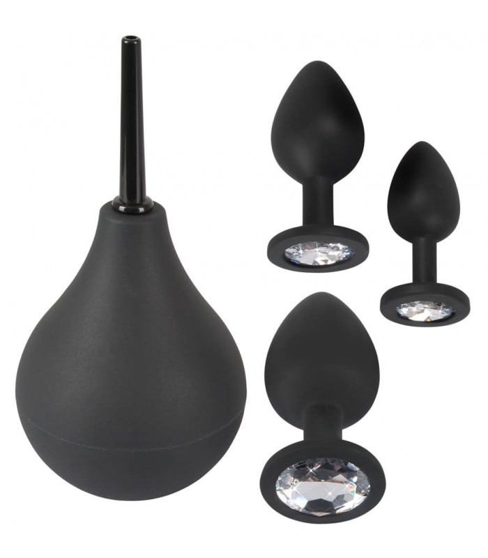 Coffret Plug Anal et Douche Black Velvets