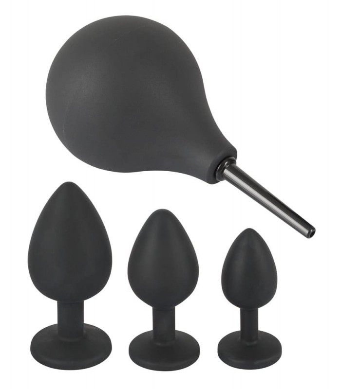 Coffret Plug Anal et Douche Black Velvets