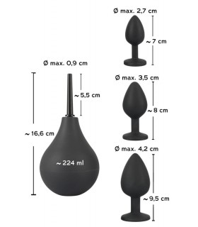 Coffret Plug Anal et Douche Black Velvets