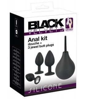 Coffret Plug Anal et Douche Black Velvets