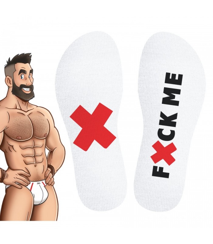 Chaussettes Blanches Fuck Me - vestiaire gay