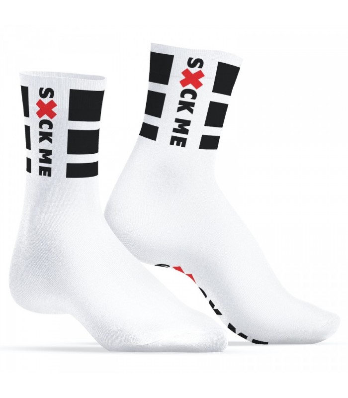 Chaussettes Blanches Suck Me - vestiaire gay