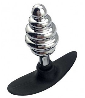 Plug Anal Acier Ancre Silicone 9x3cm