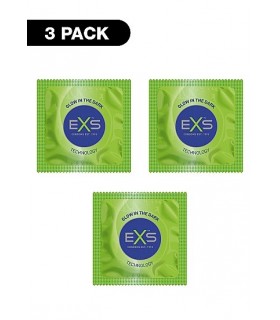 3 Préservatifs Phosphorescent Glowing EXS